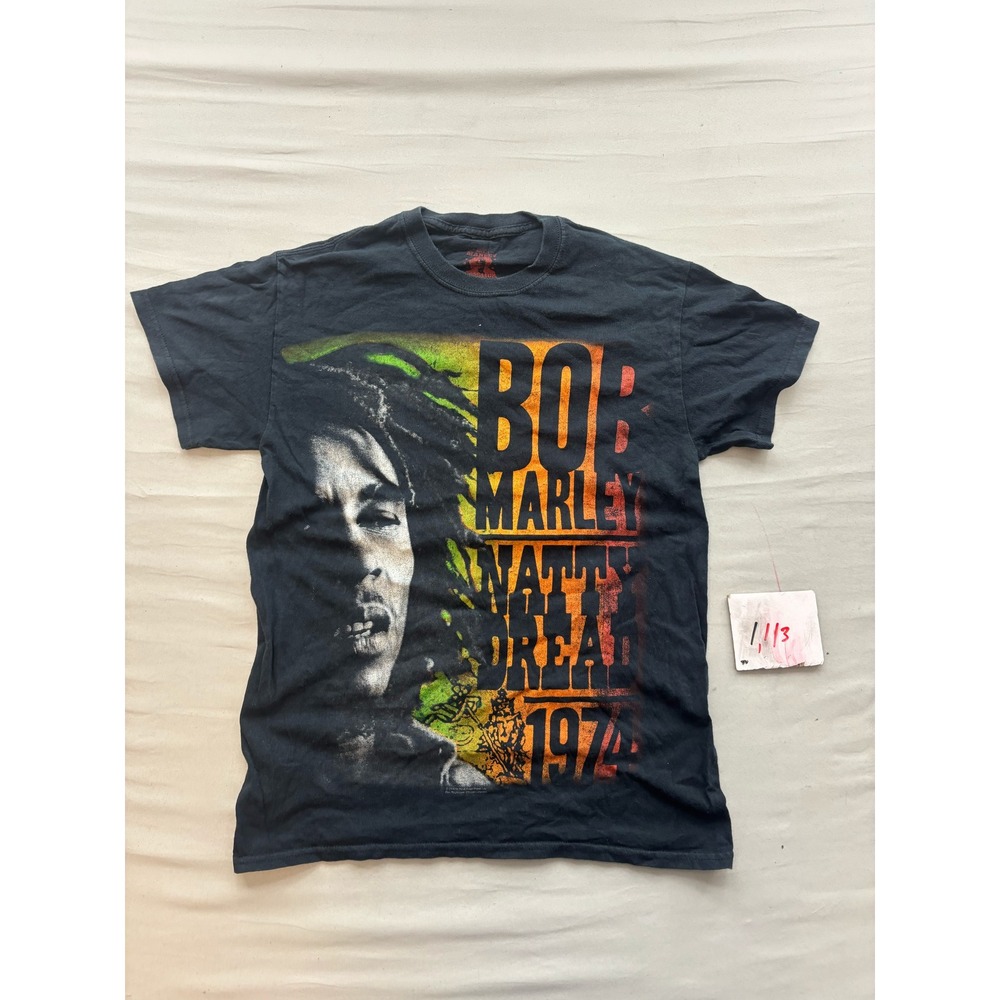 Bob Marley Natty Dread 1974 Graphic T-Shirt Mens Small Black Jamaica Collection